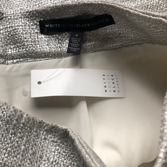 NWT WHBM Metallic Tweed Boot Skirt - Picture 7 of 13